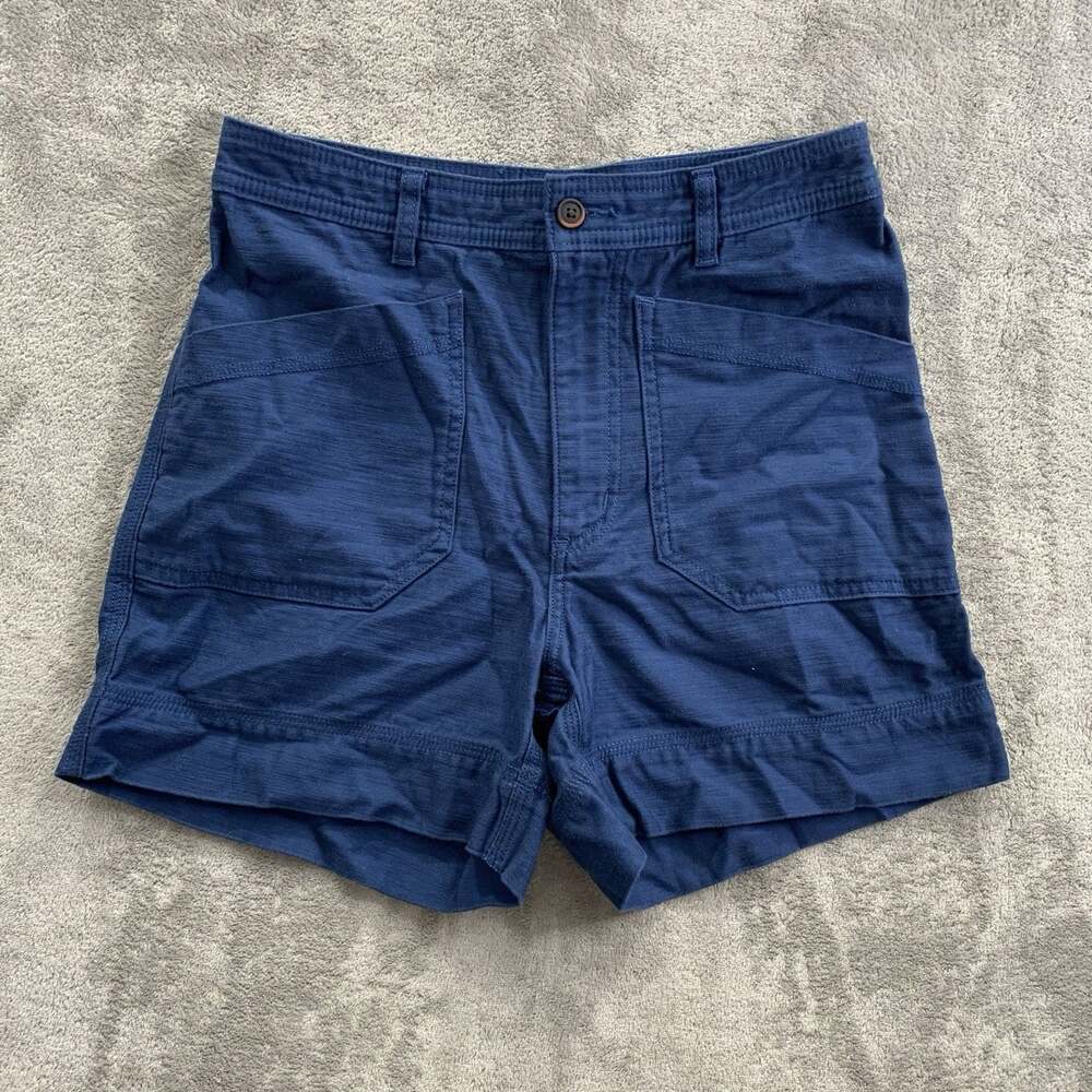 Patagonia Organic Cotton Slub Woven Shorts Womens 6 Stone Blue Outdoor Gorpcore